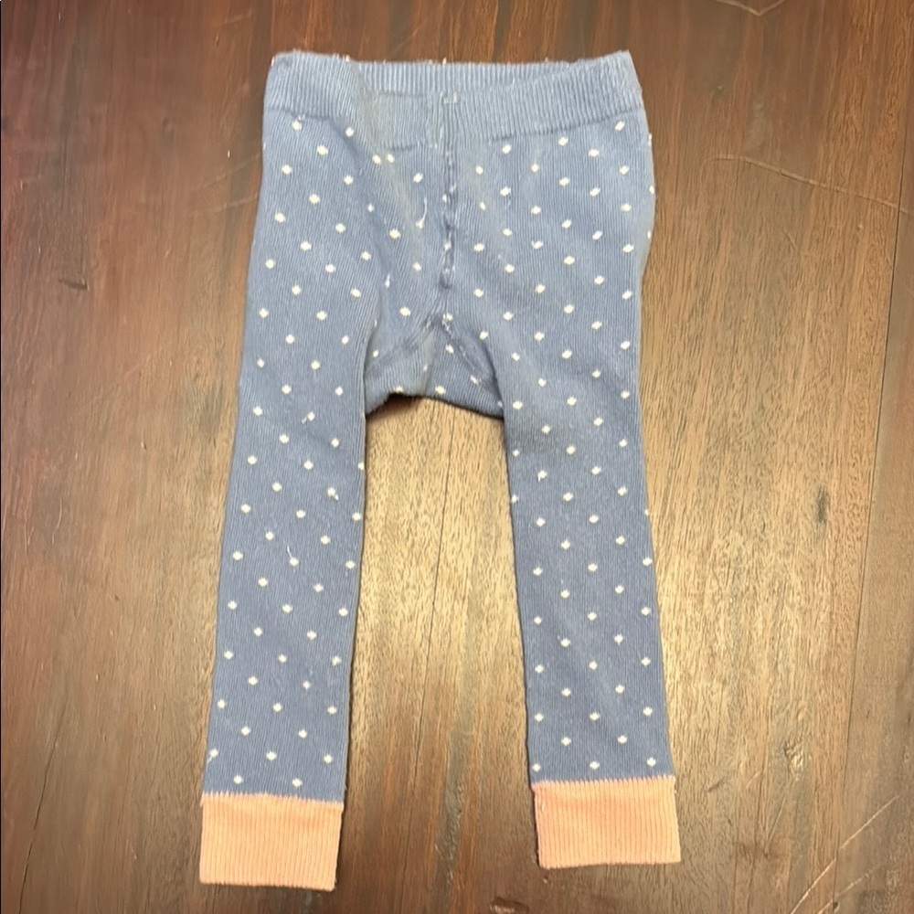 Baby Boden rabbit blue footless tights size 3-6M